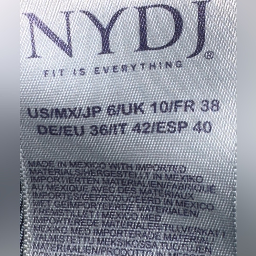 NYDJ Marilyn Straight Leg Lift Tuck Jeans 5 pocket mid to high rise fit size 6 - Picture 6 of 8